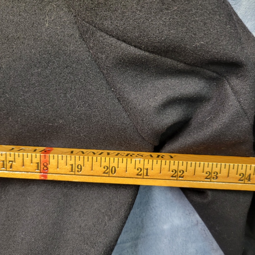 Mondi Blazer Jacket Womens Black Wool Embroidered Crest Button Front - Picture 9 of 9